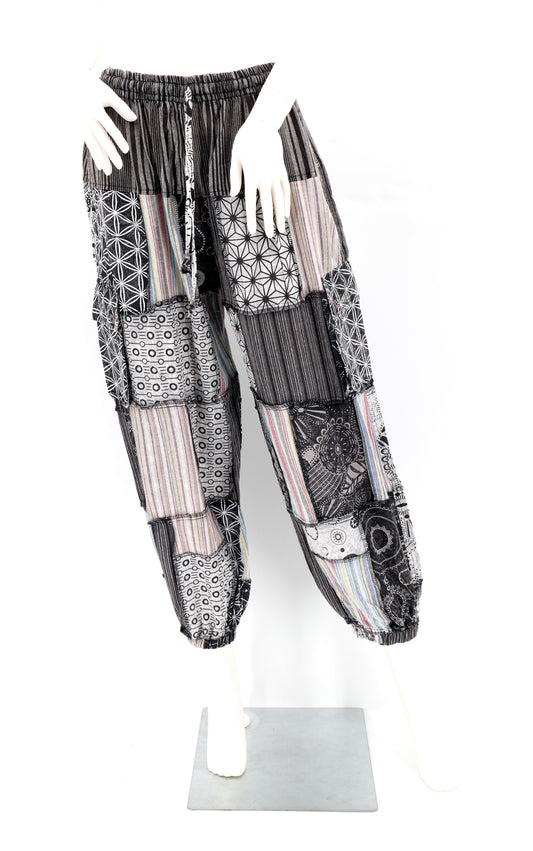 Cotton Hippie Handmade Harem Geometric Print Patchwork Lightweight Bohemian Pants