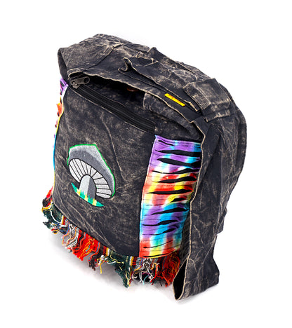 Mushroom Embroidered Crossbody Bag | Premium Cotton Messenger Bag