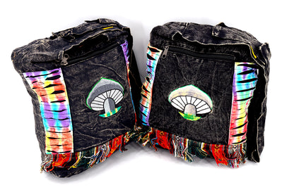 Mushroom Embroidered Crossbody Bag | Premium Cotton Messenger Bag