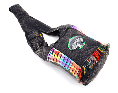 Mushroom Embroidered Crossbody Bag | Premium Cotton Messenger Bag