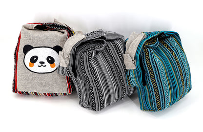 Cute Panda Embroidered Crossbody | Giant Panda Cotton Messenger Bag