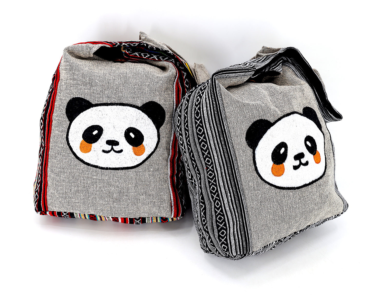 Cotton Cute Panda Hand Embroidered Crossbody Bag