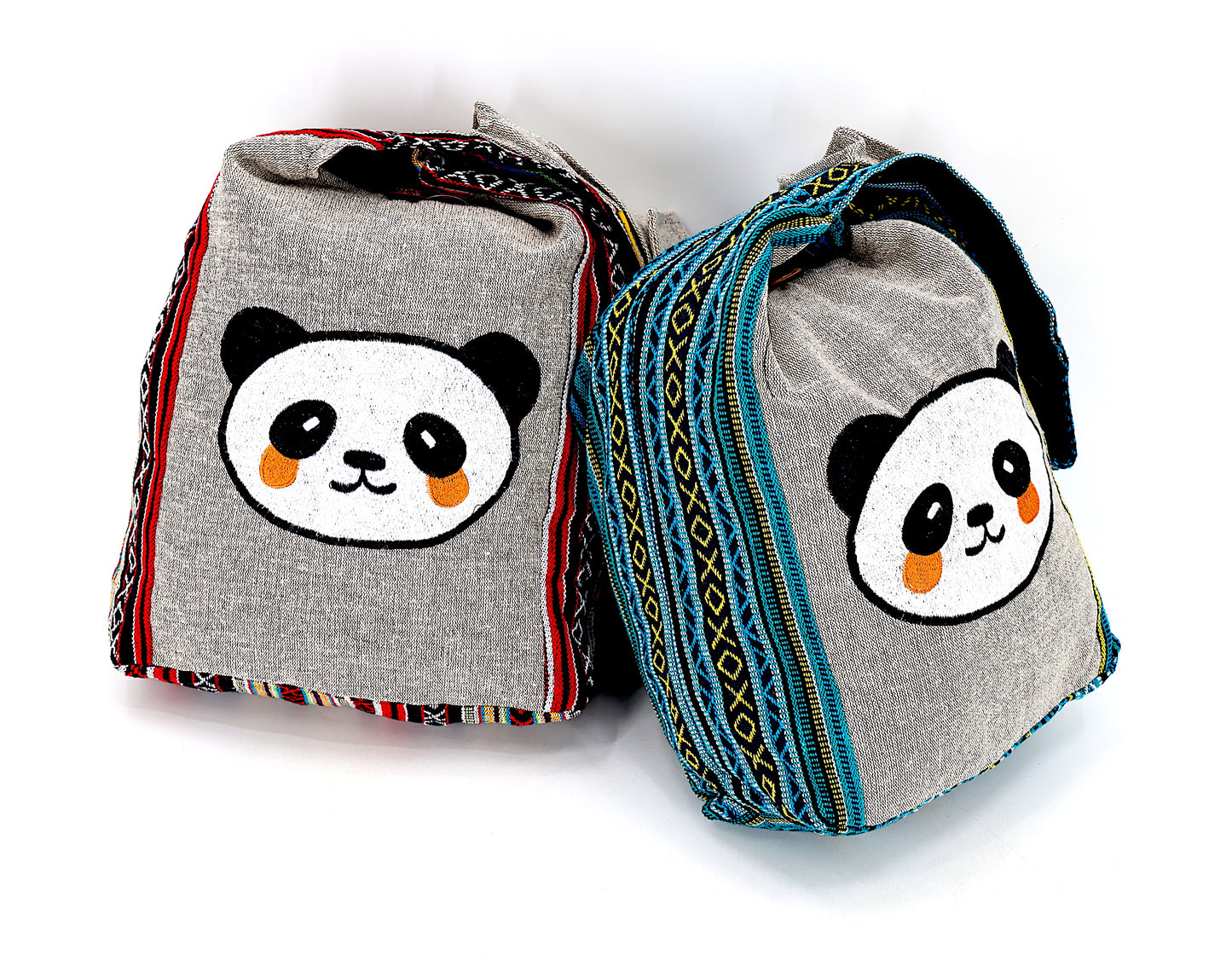 Cotton Cute Panda Hand Embroidered Crossbody Bag