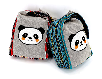 Cute Panda Embroidered Crossbody | Giant Panda Cotton Messenger Bag