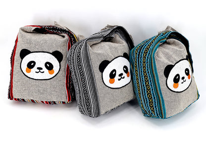 Cute Panda Embroidered Crossbody | Giant Panda Cotton Messenger Bag
