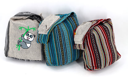 Baby Panda Embroidered Crossbody Bag | Classic Cotton Messenger Bag