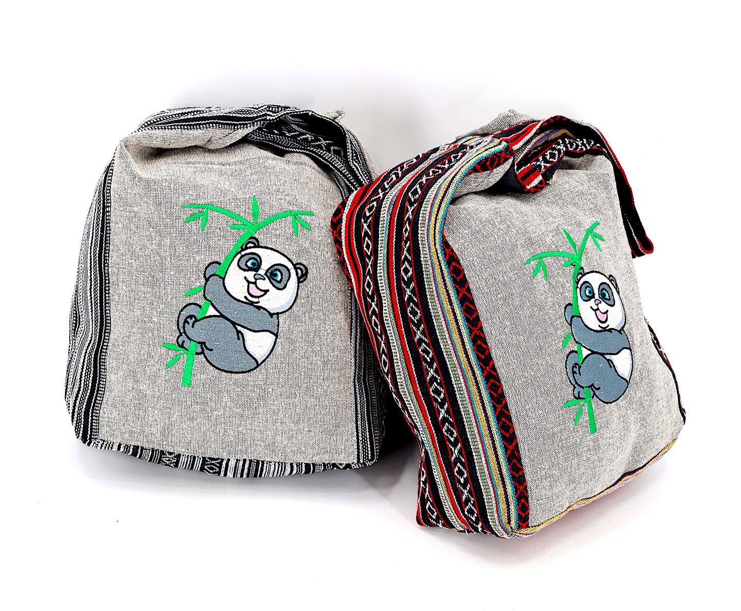 Cotton Baby Panda Hand Embroidered Crossbody Bag