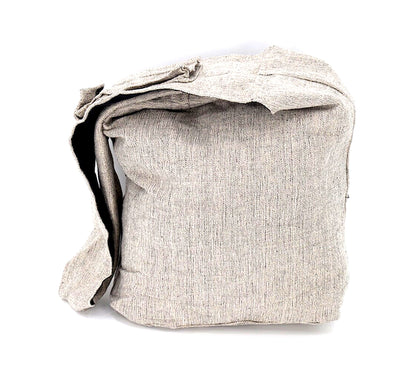 Plain Mushroom Print Crossbody | Simple Cotton Messenger Bag