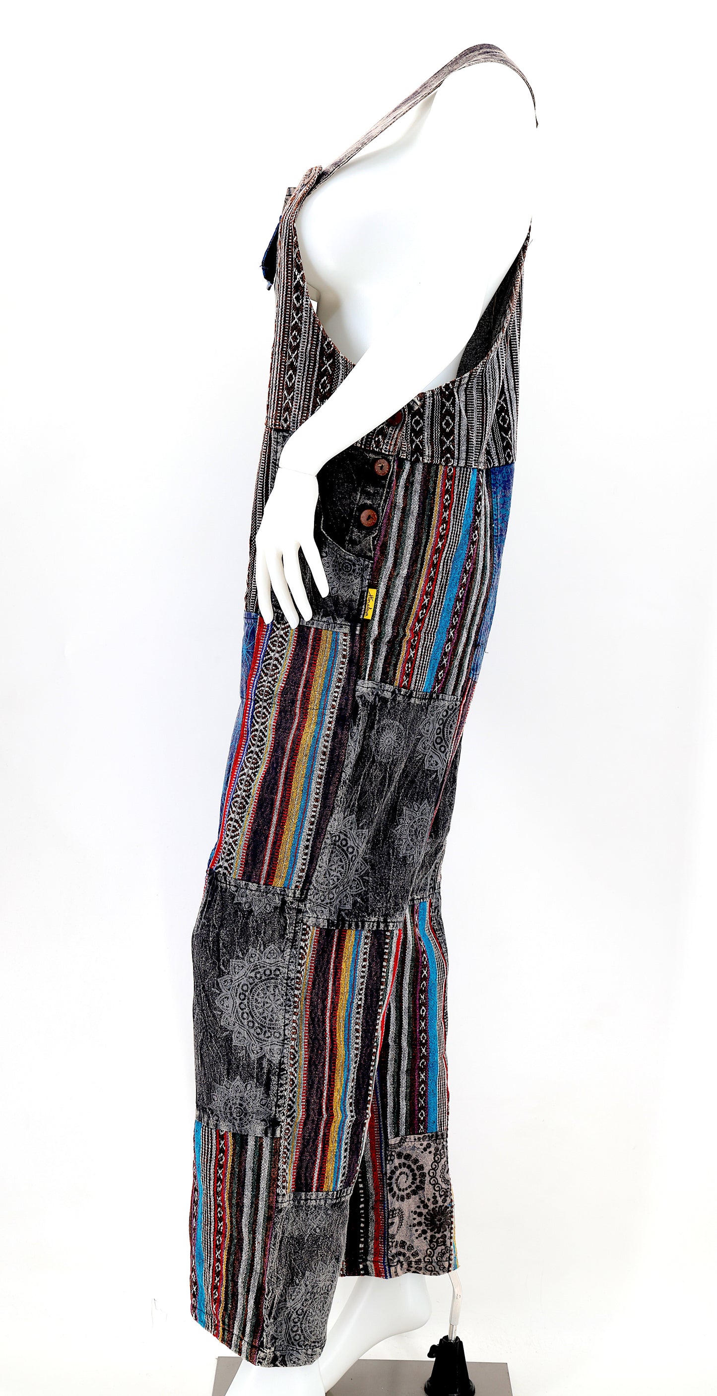 Cotton Hippie Handmade Gheri Patchwork Bohemian Overalls