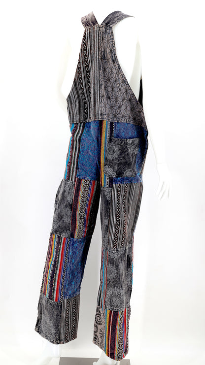 Gheri Patchwork Overalls | Handmade Cotton Jumpsuit