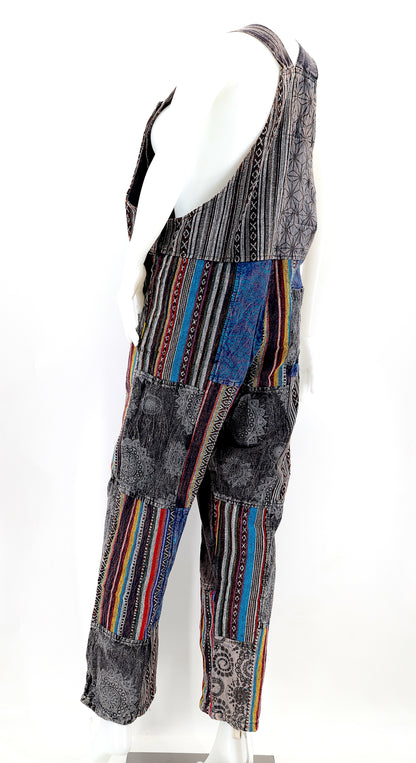Gheri Patchwork Overalls | Handmade Cotton Jumpsuit