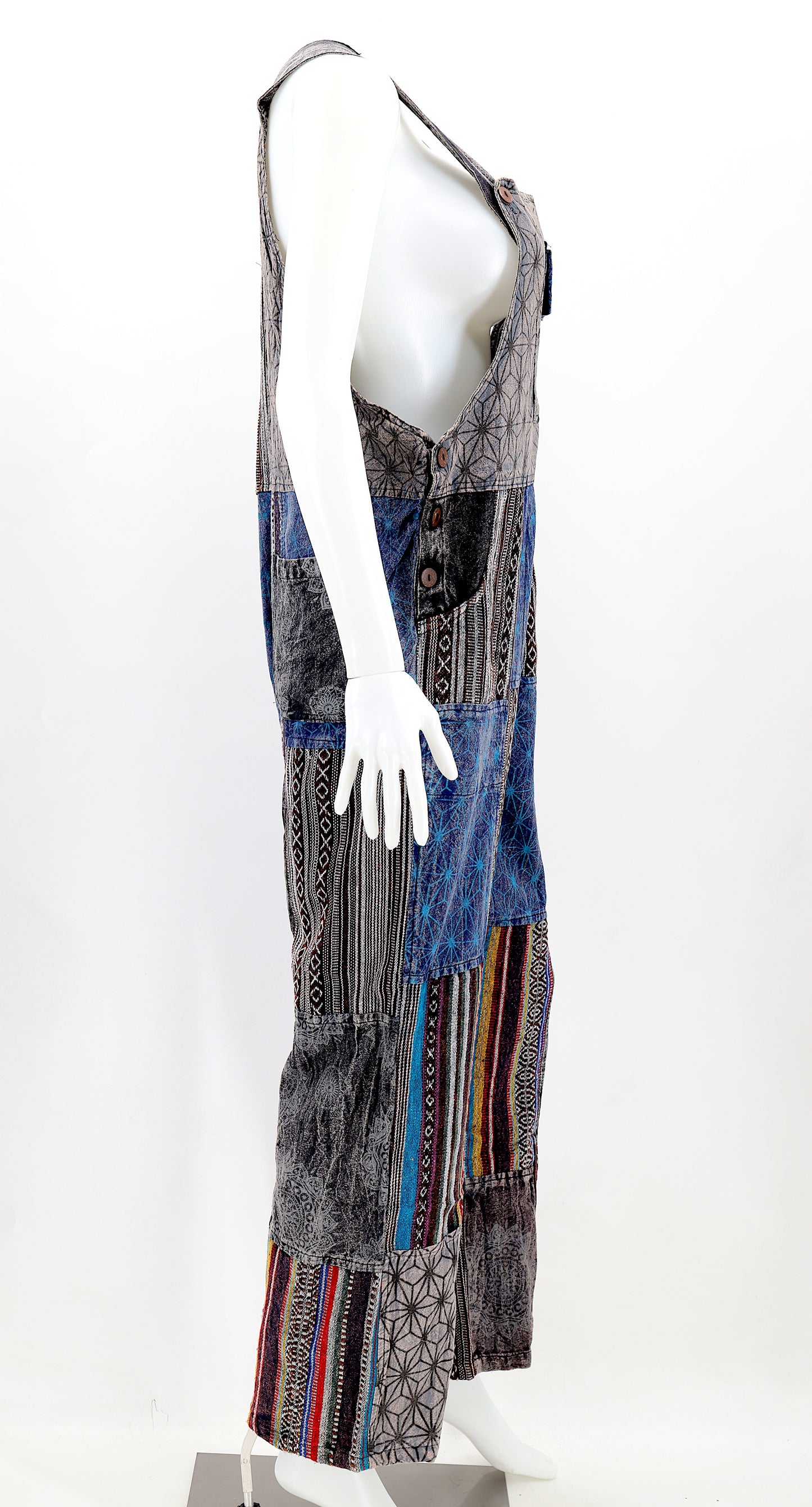 Cotton Hippie Handmade Gheri Patchwork Bohemian Overalls