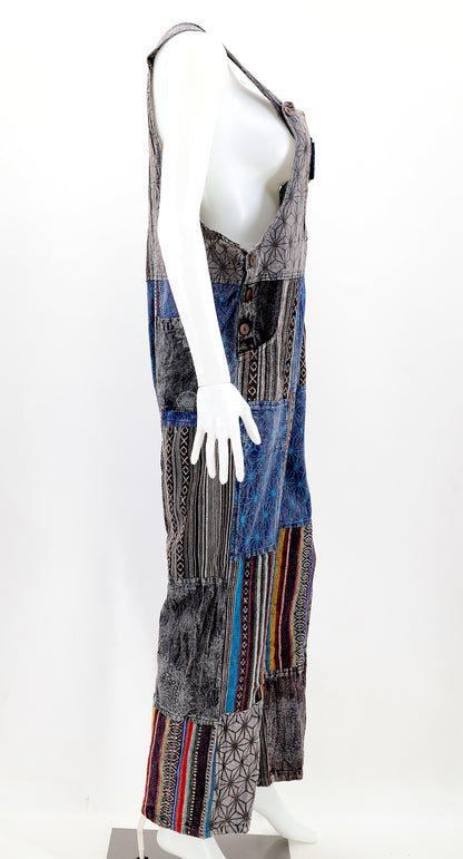 Gheri Patchwork Overalls | Handmade Cotton Jumpsuit