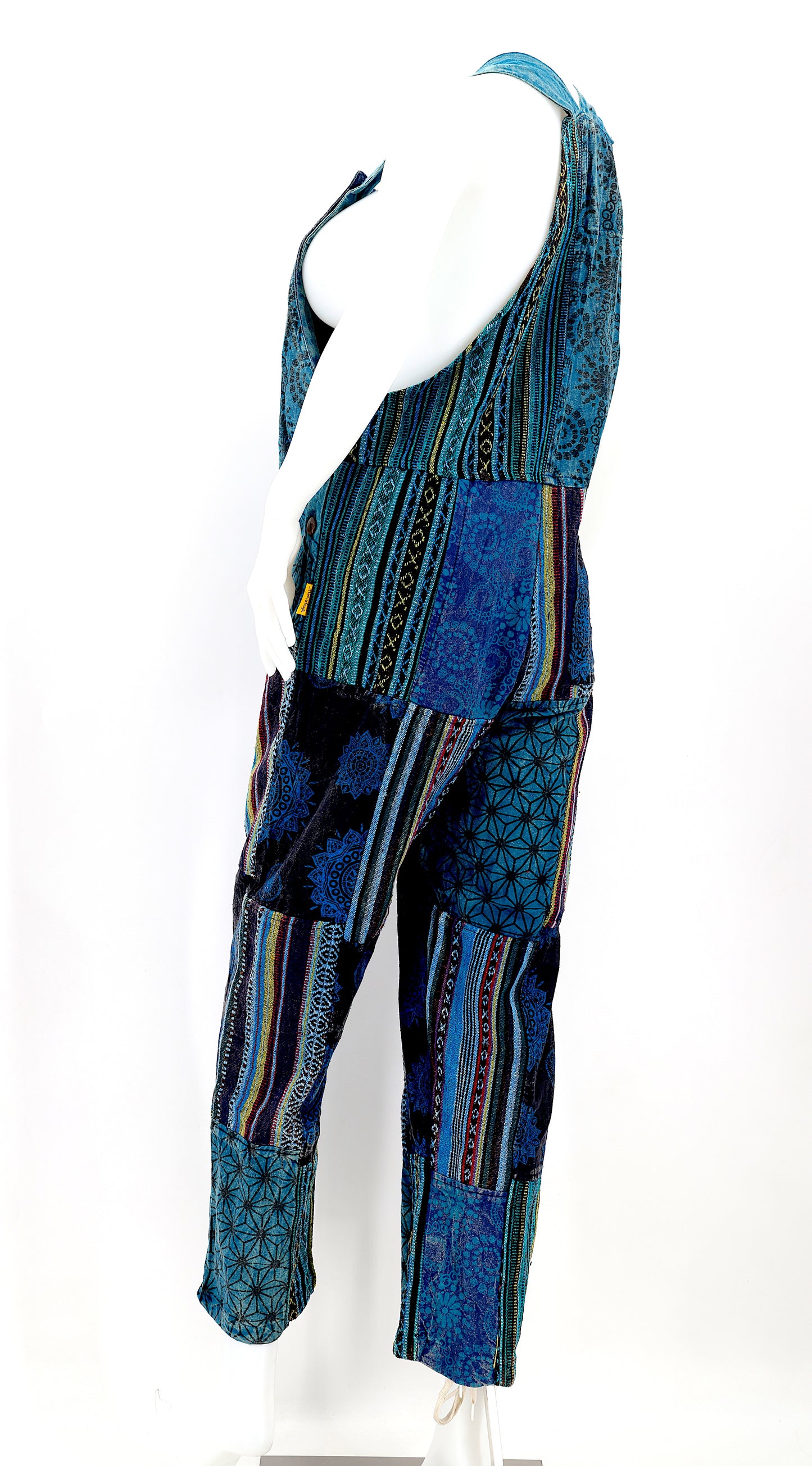 Cotton Hippie Handmade Gheri Patchwork Bohemian Overalls