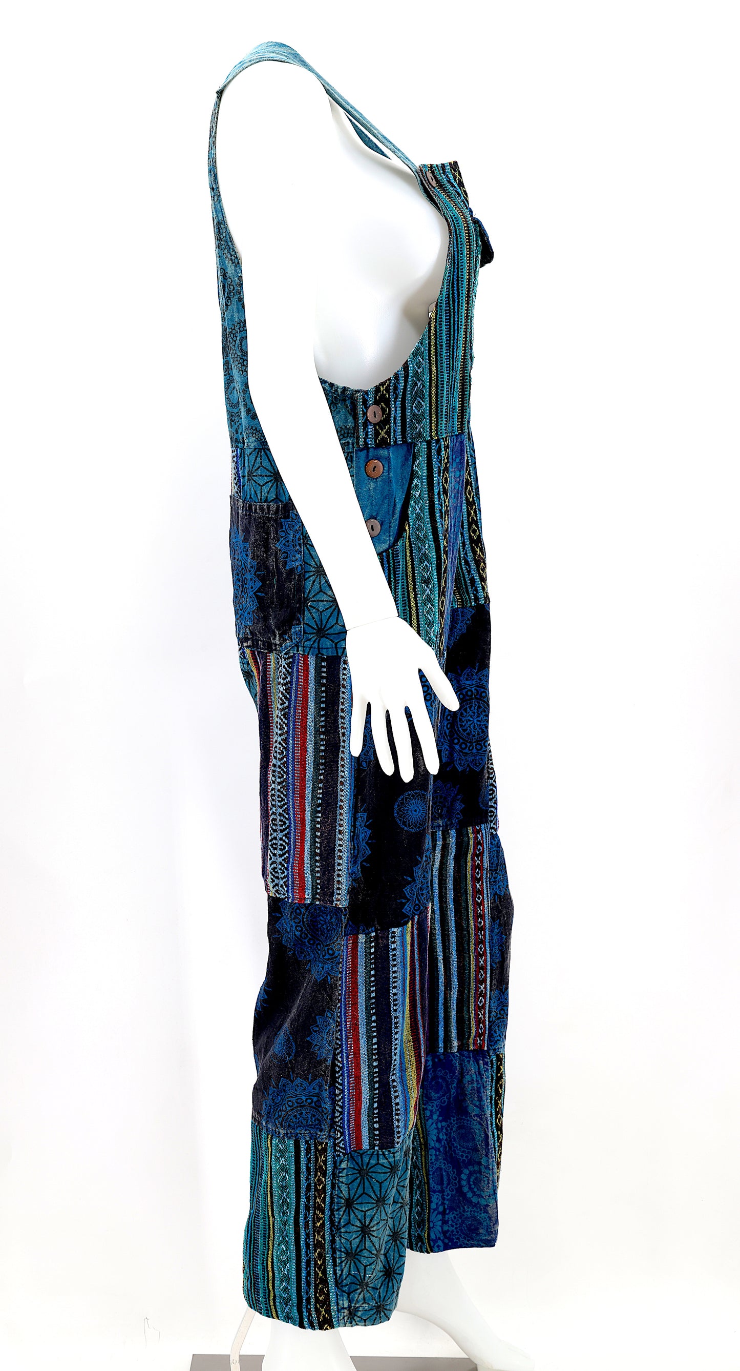 Cotton Hippie Handmade Gheri Patchwork Bohemian Overalls