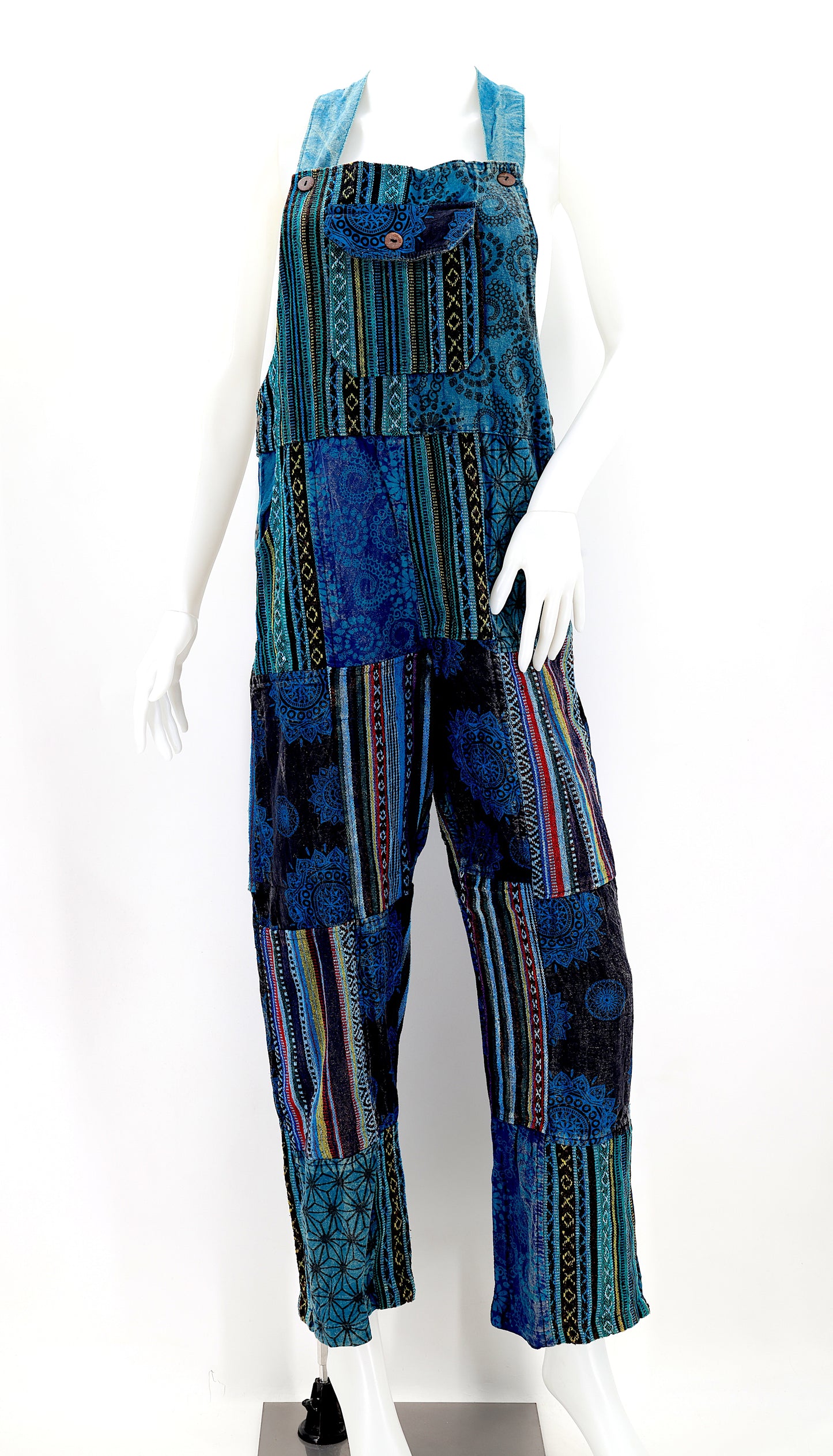 Cotton Hippie Handmade Gheri Patchwork Bohemian Overalls