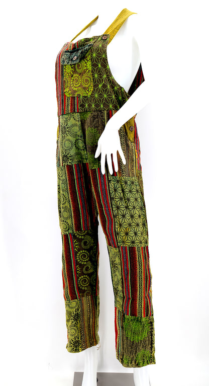 Gheri Patchwork Overalls | Handmade Cotton Jumpsuit
