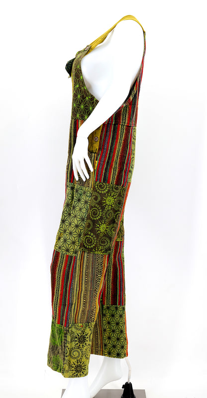 Gheri Patchwork Overalls | Handmade Cotton Jumpsuit