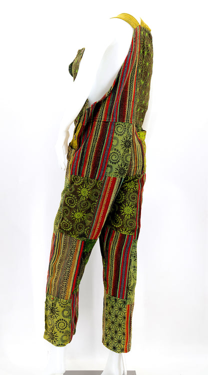 Gheri Patchwork Overalls | Handmade Cotton Jumpsuit