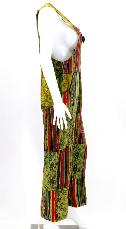 Gheri Patchwork Overalls | Handmade Cotton Jumpsuit