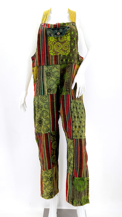 Gheri Patchwork Overalls | Handmade Cotton Jumpsuit