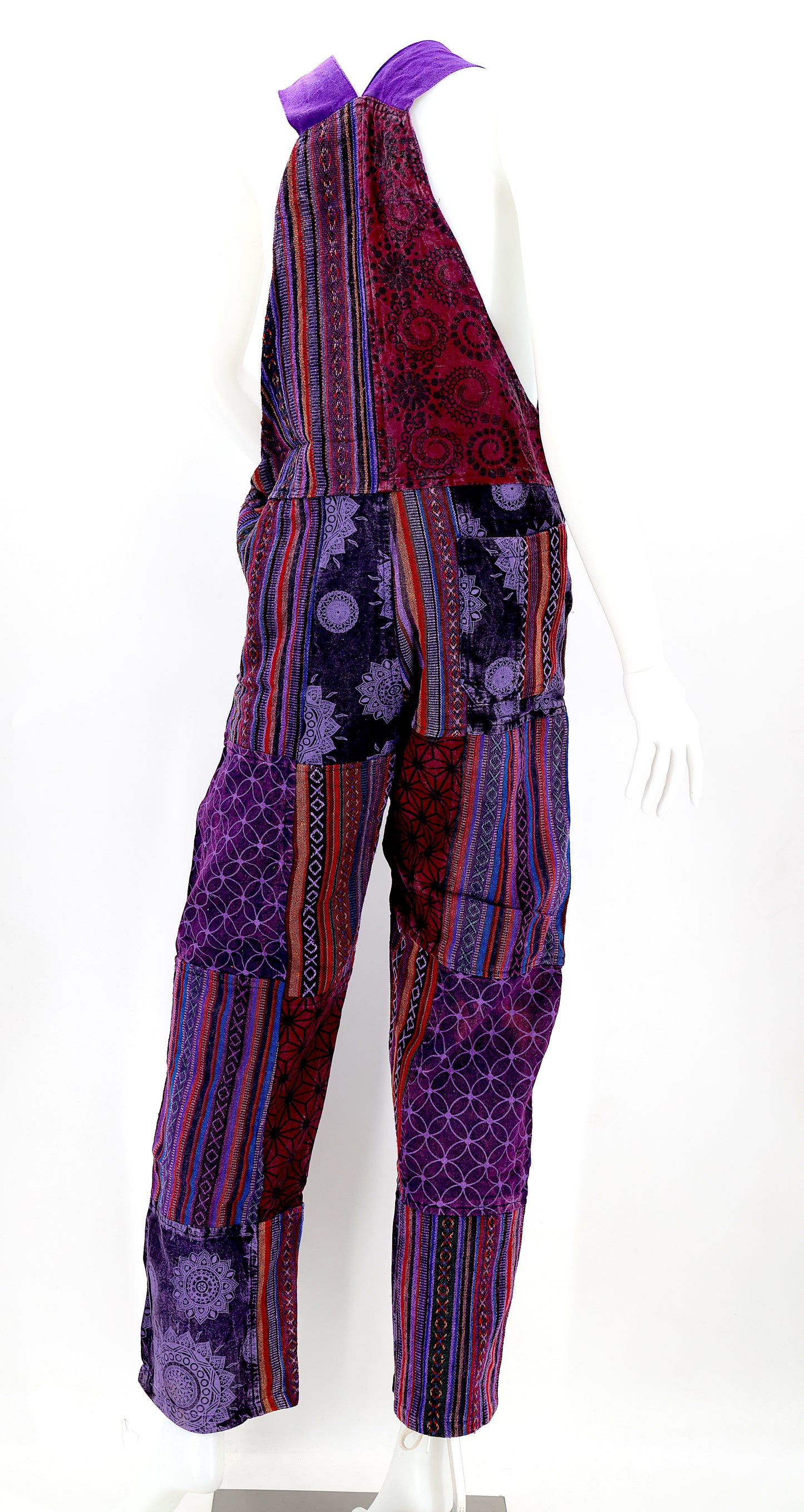 Cotton Hippie Handmade Gheri Patchwork Bohemian Overalls