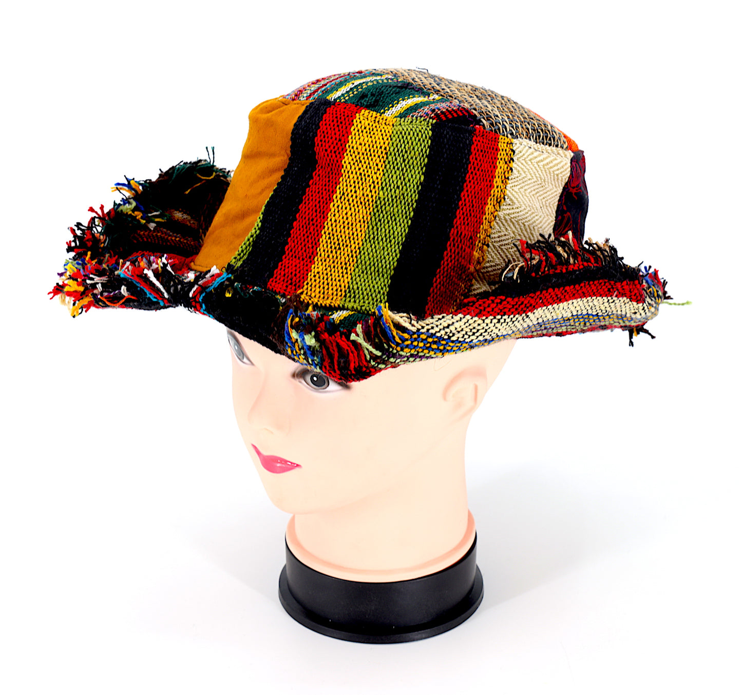 Hemp Hippie Patchwork Handmade Bohemian Hat