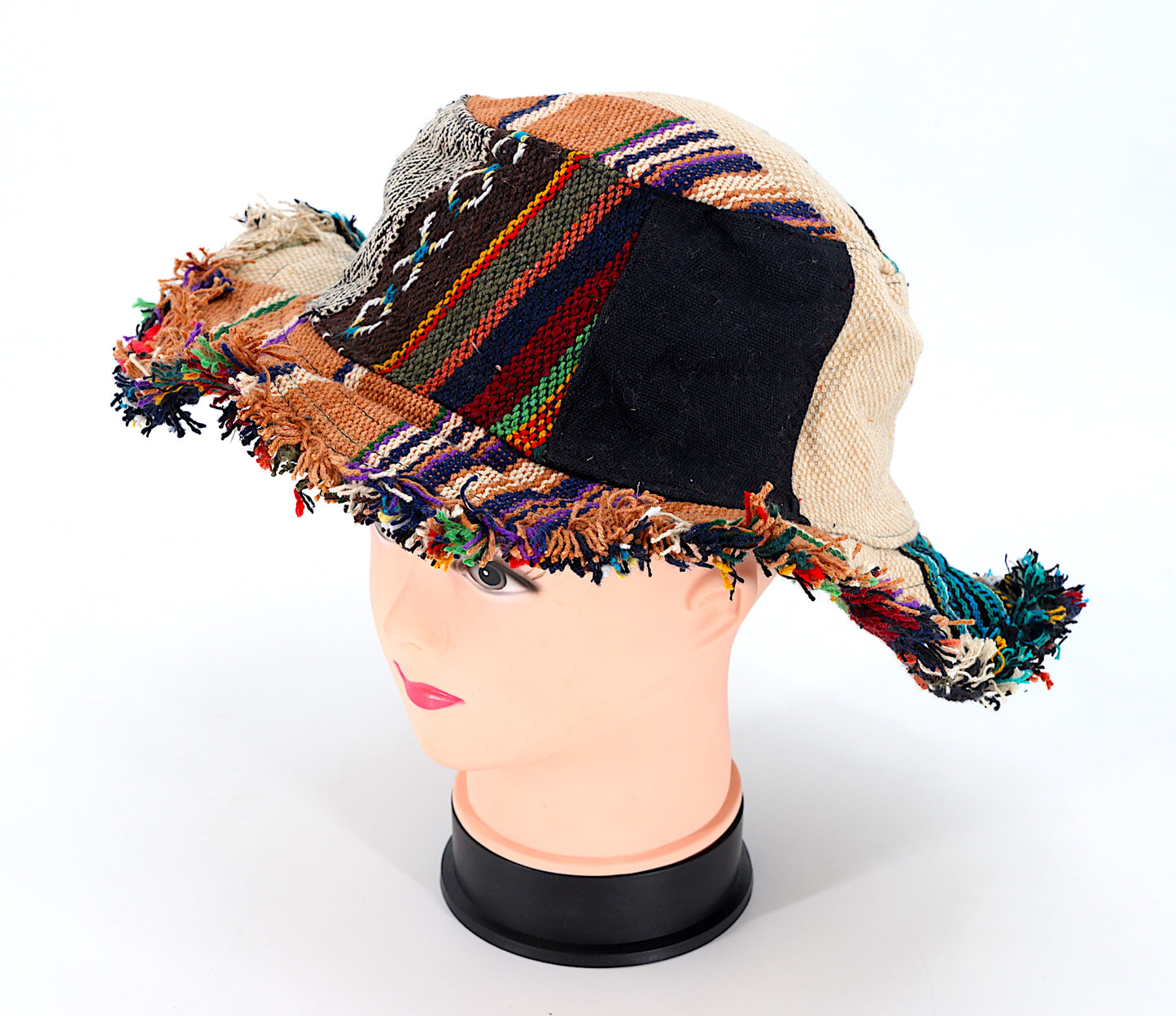 Hemp Hippie Patchwork Handmade Bohemian Hat