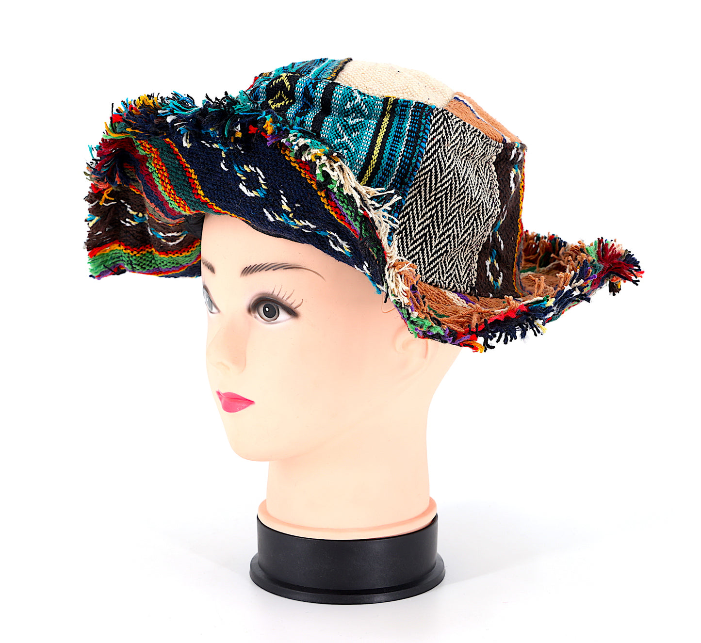 Hemp Hippie Patchwork Handmade Bohemian Hat