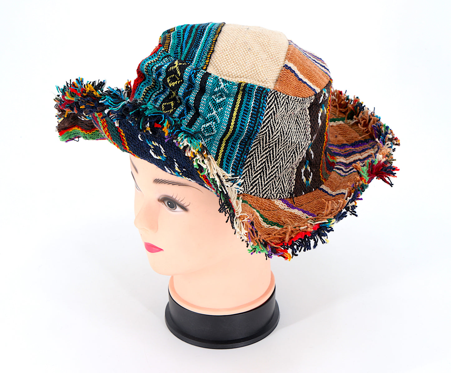 Hemp Hippie Patchwork Handmade Bohemian Hat