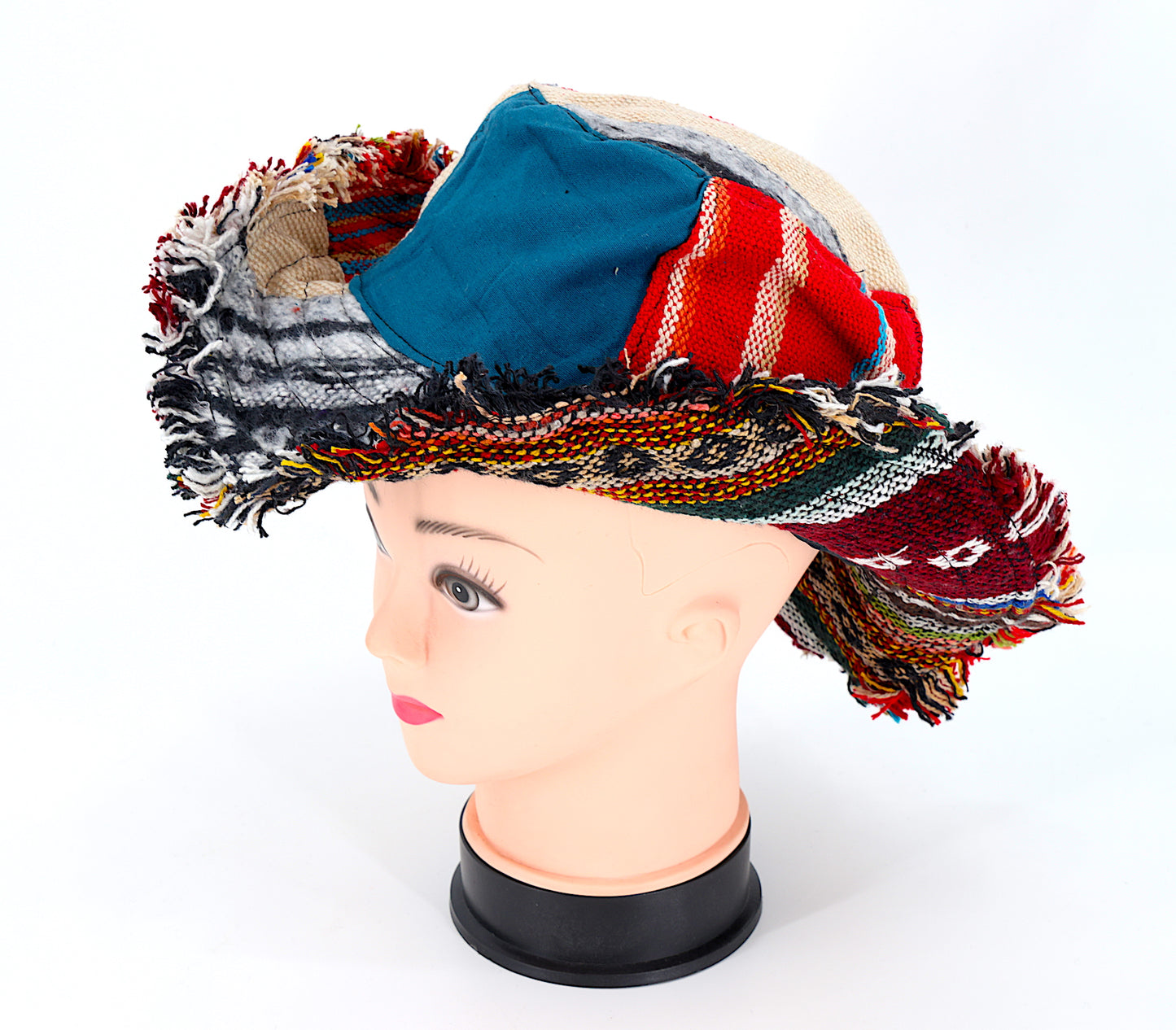 Hemp Hippie Patchwork Handmade Bohemian Hat