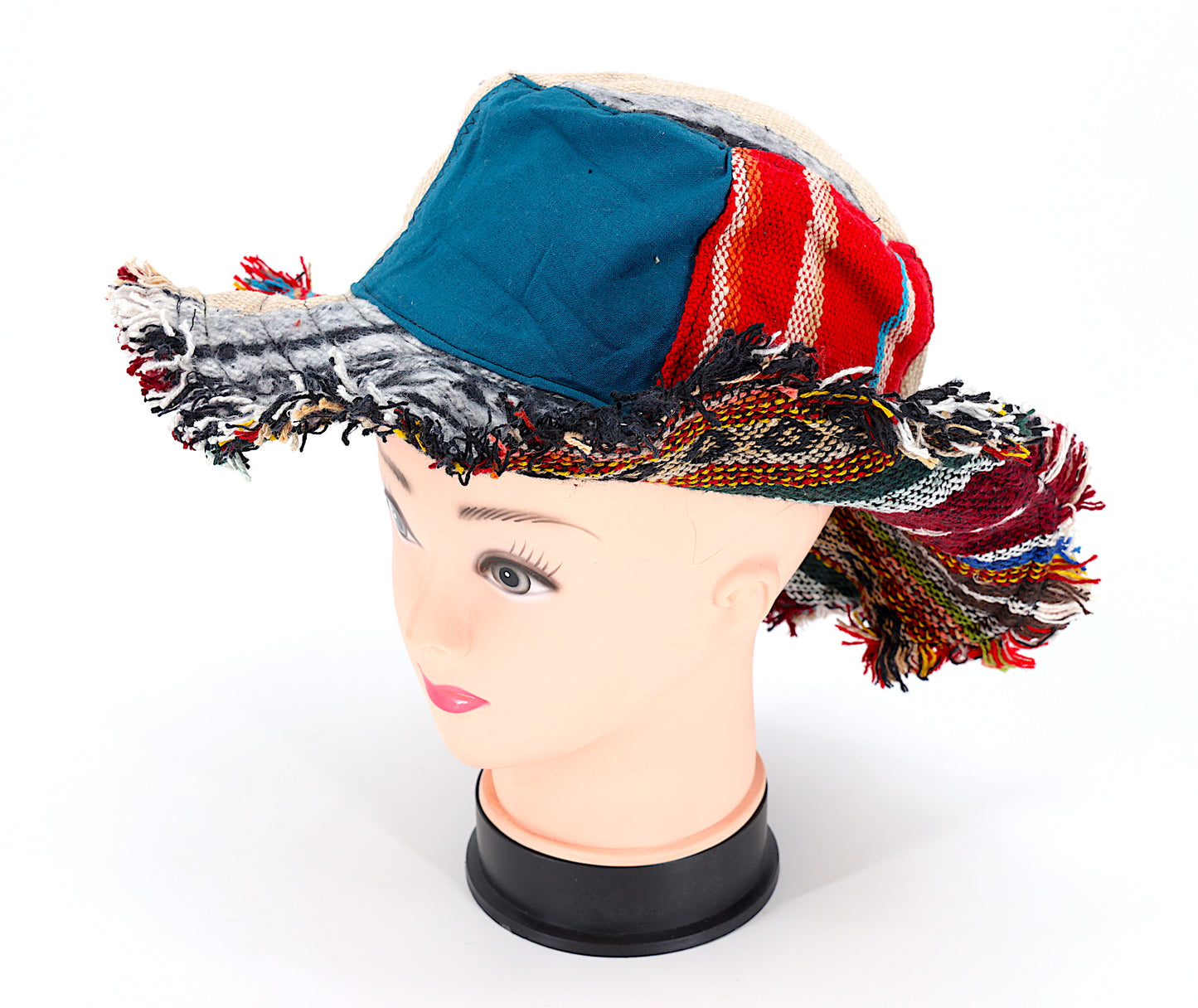 Hemp Hippie Patchwork Handmade Bohemian Hat