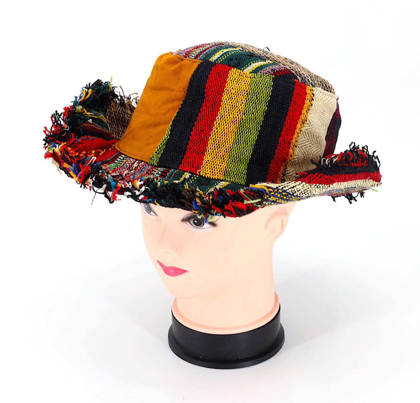 Hemp Hippie Patchwork Handmade Bohemian Hat