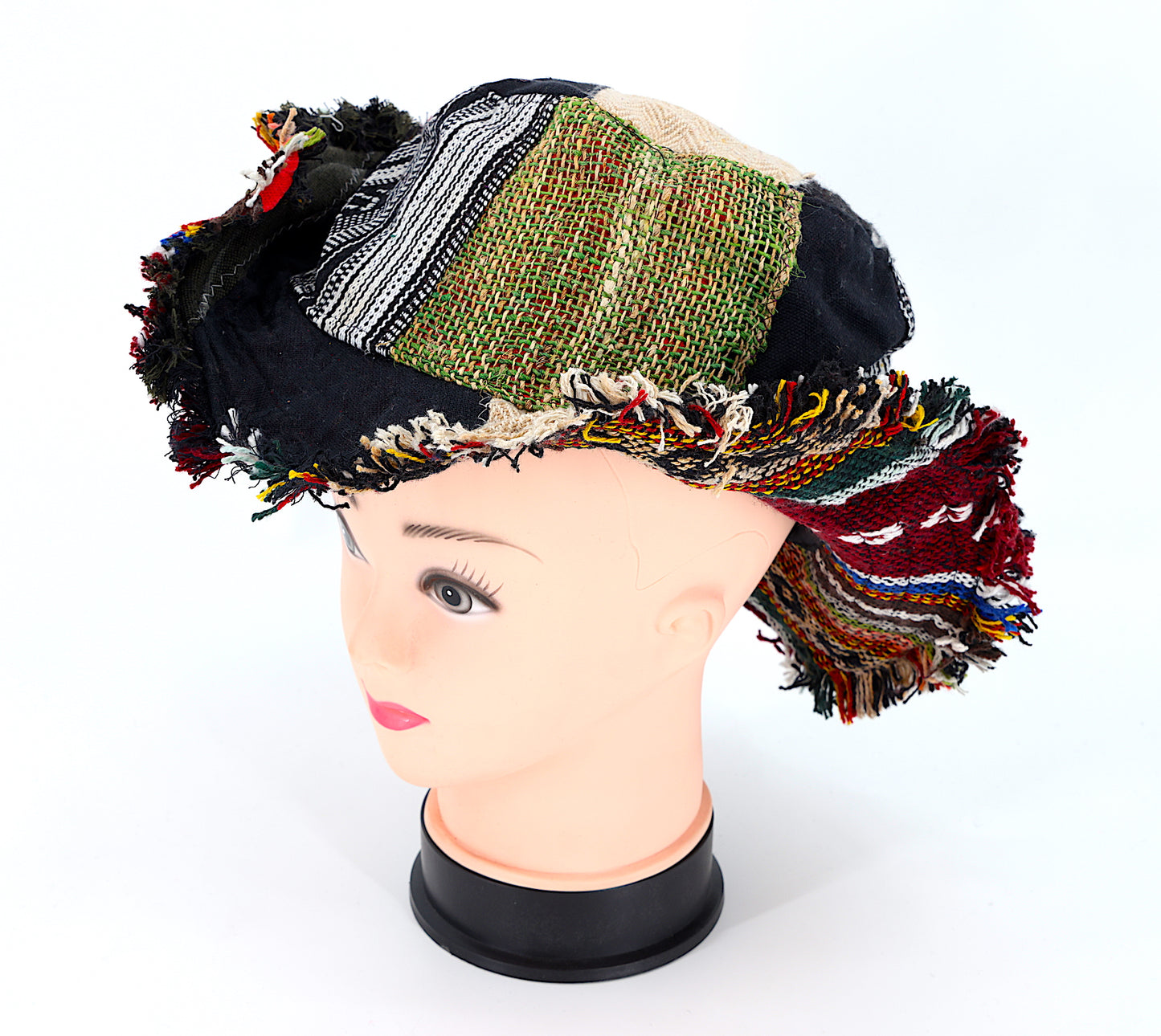 Hemp Hippie Patchwork Handmade Bohemian Hat