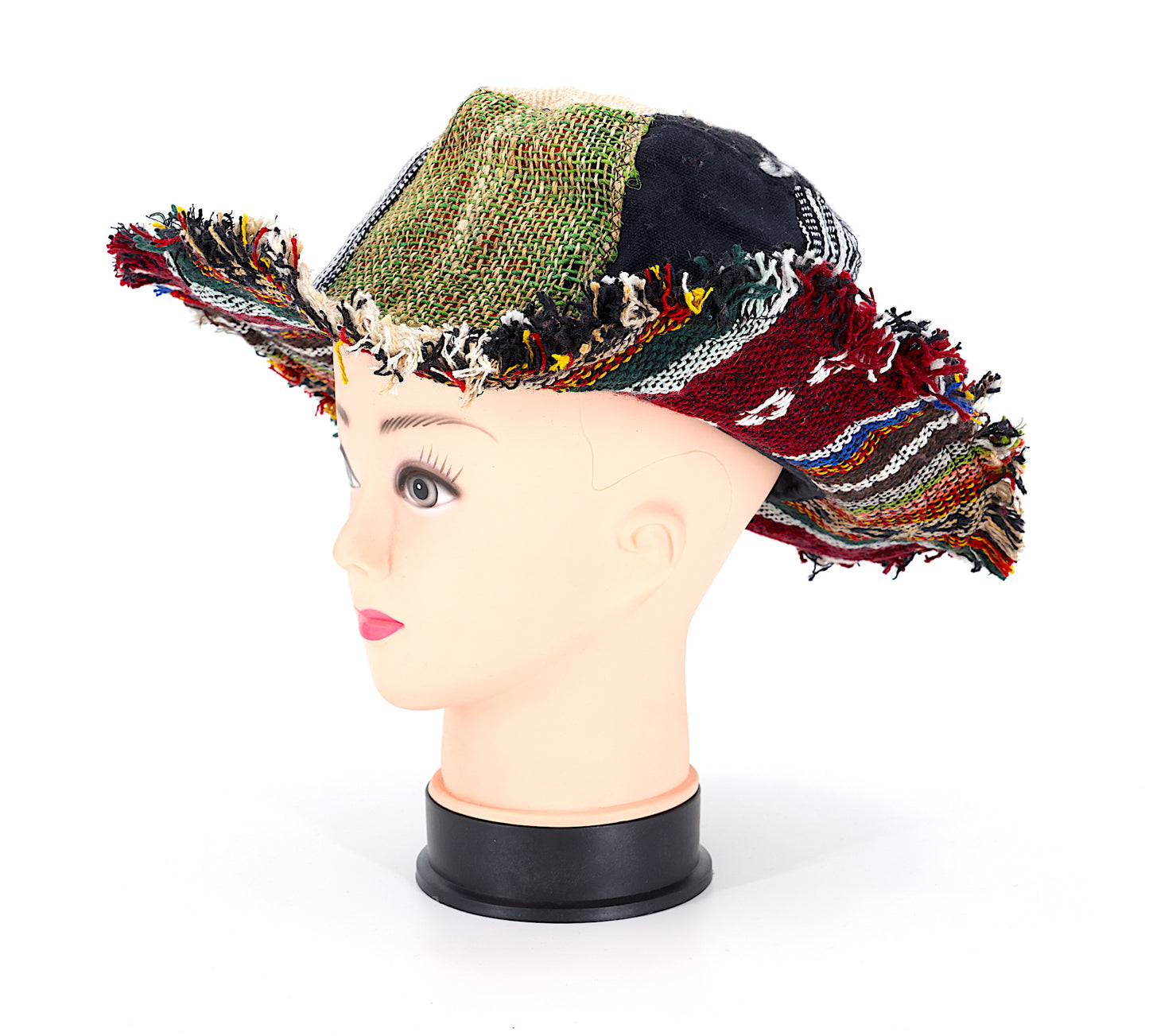 Hemp Hippie Patchwork Handmade Bohemian Hat