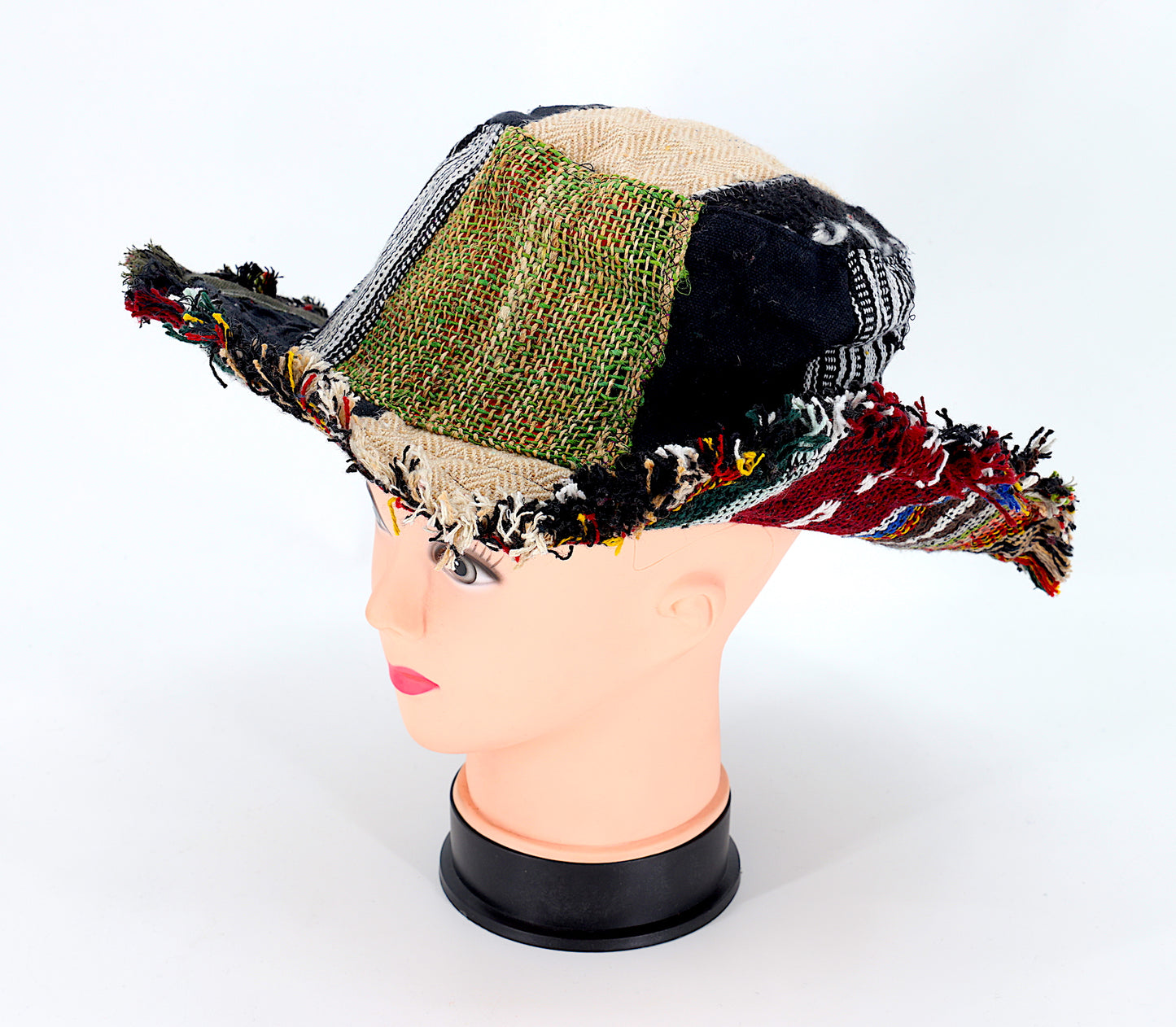 Hemp Hippie Patchwork Handmade Bohemian Hat