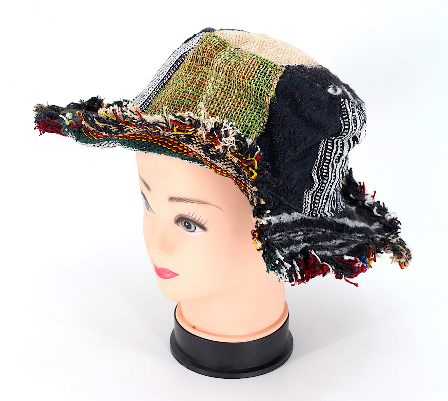 Hemp Hippie Patchwork Handmade Bohemian Hat