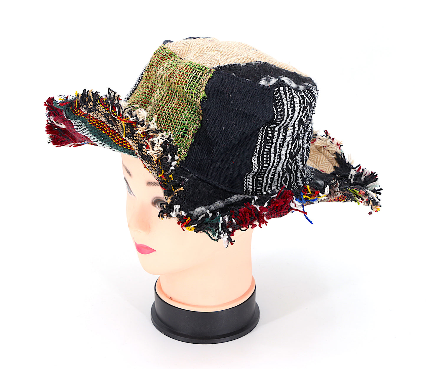 Hemp Hippie Patchwork Handmade Bohemian Hat