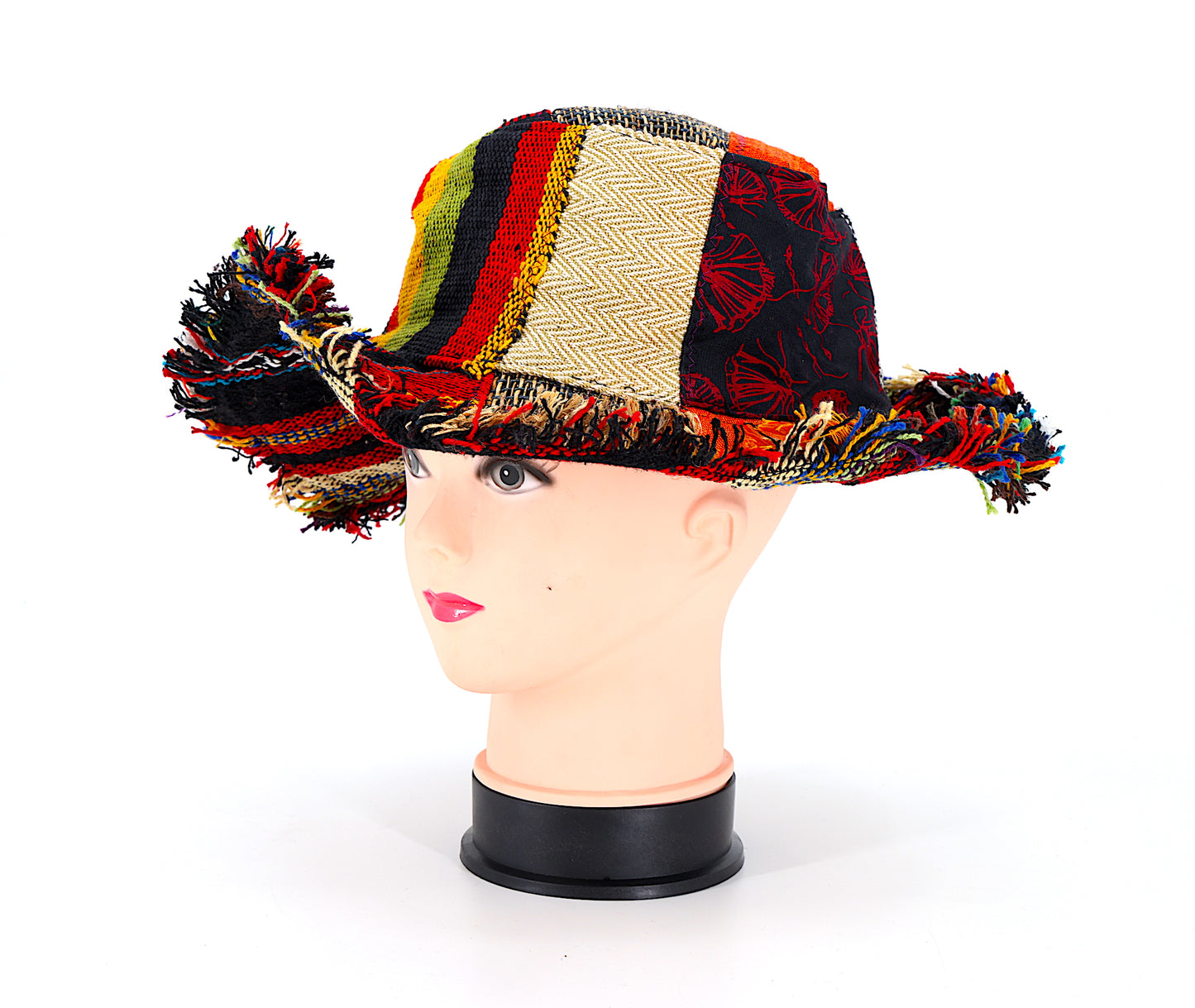 Hemp Hippie Patchwork Handmade Bohemian Hat