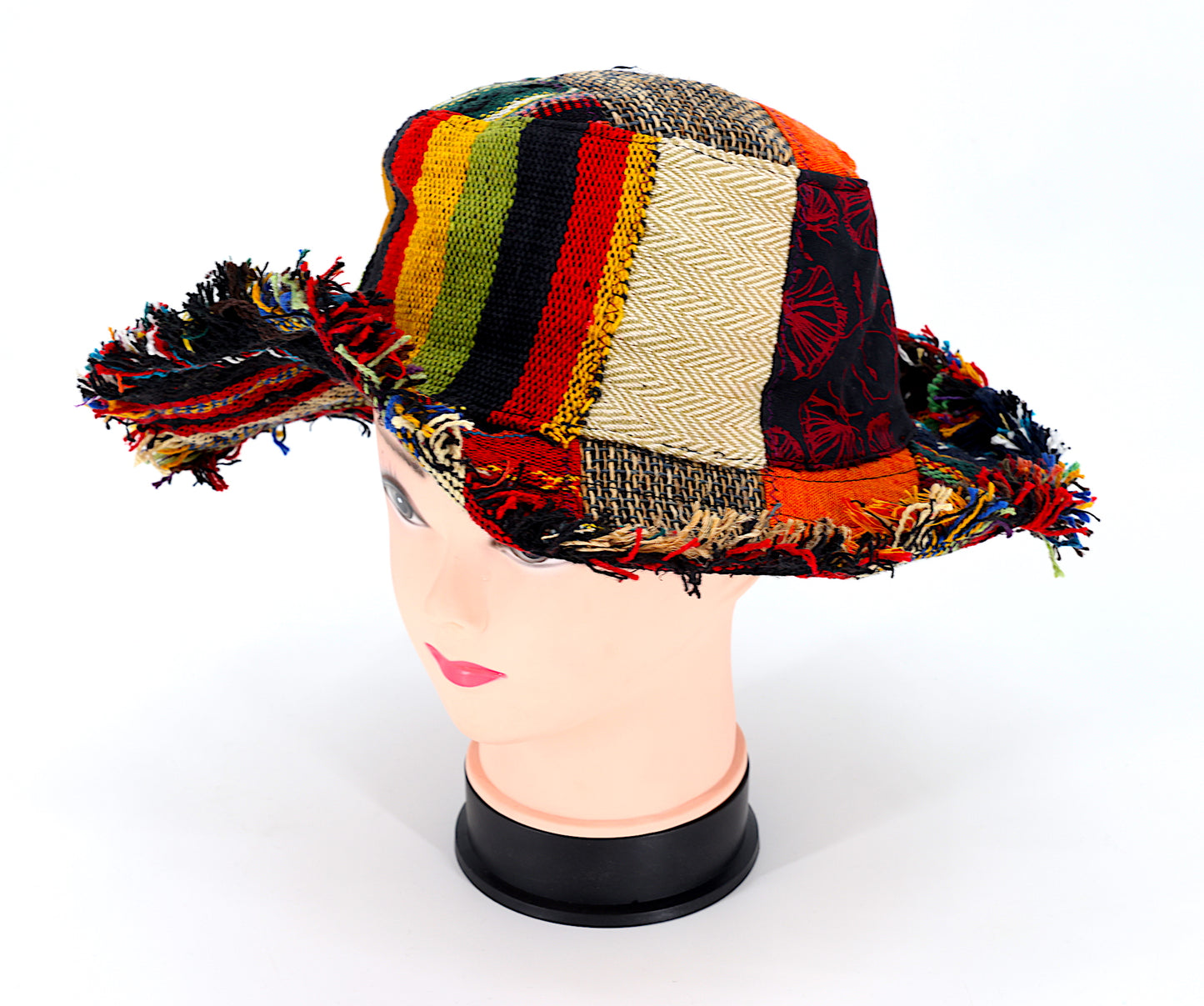 Hemp Hippie Patchwork Handmade Bohemian Hat