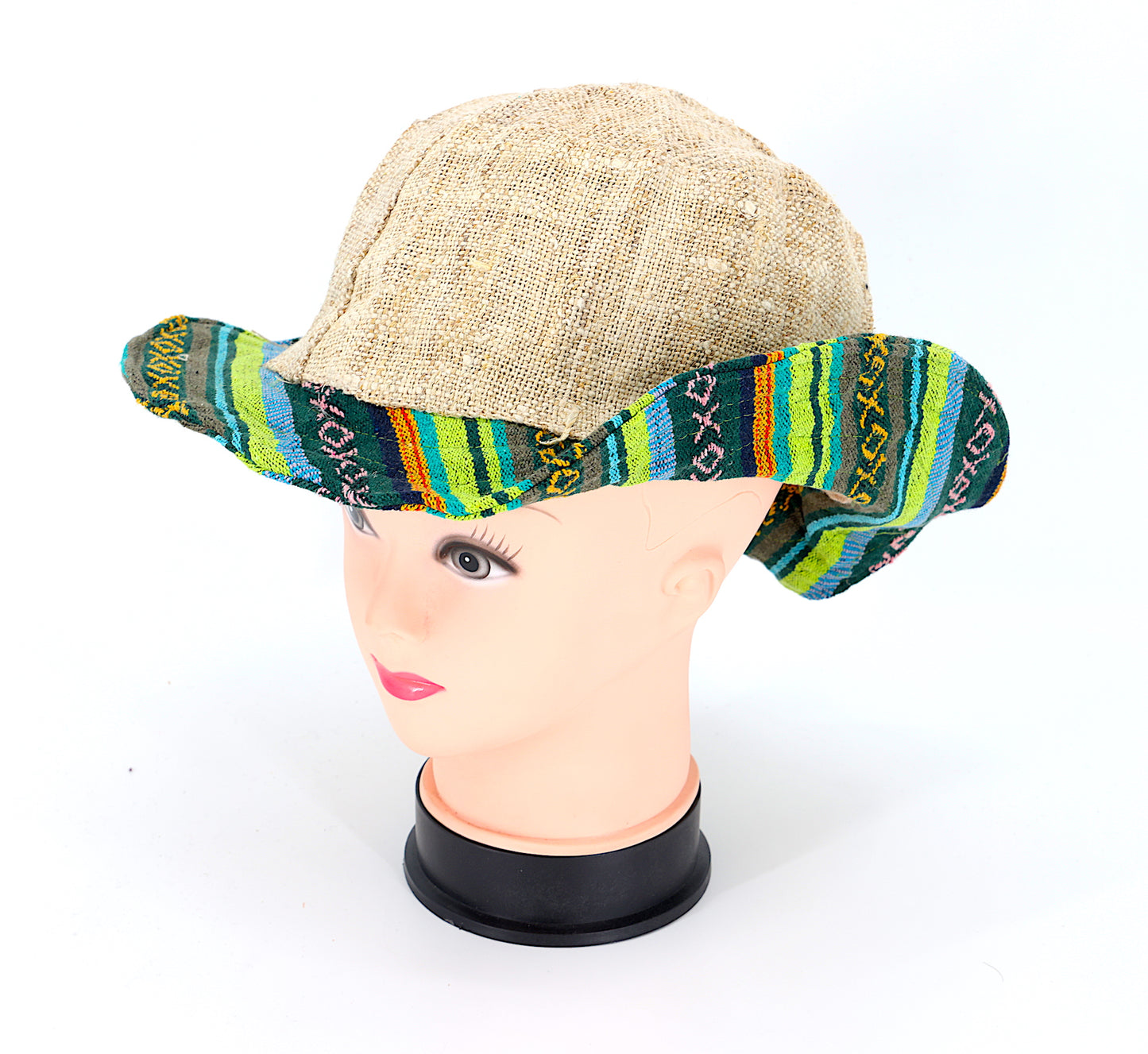 Hemp Hippie Handmade Gheri Patch Bohemian Hat