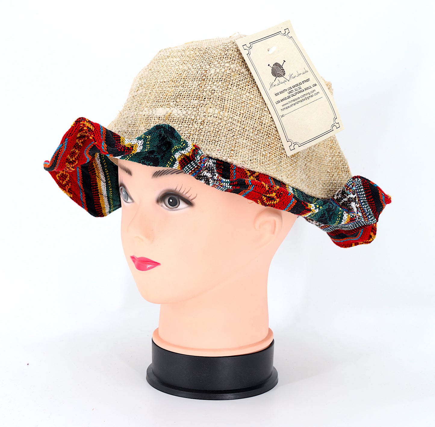 Hemp Hippie Handmade Gheri Patch Bohemian Hat