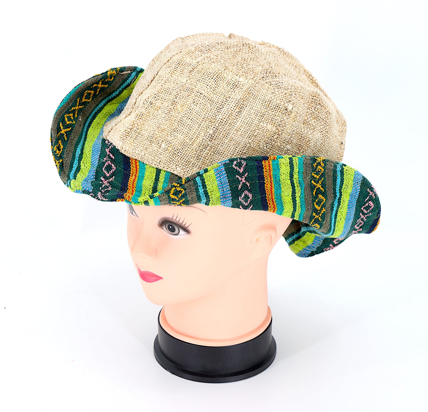 Hemp Hippie Handmade Gheri Patch Bohemian Hat