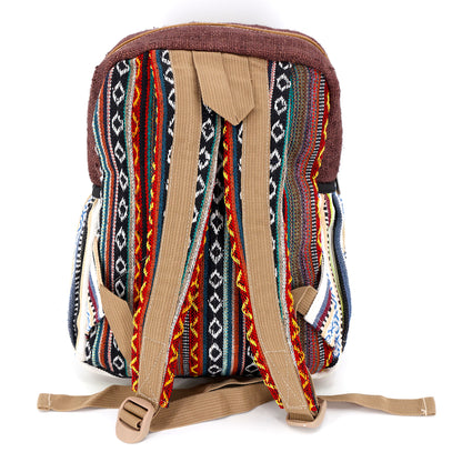 Mushroom Hemp Mini Backpack | Hand Embroidered Backpack