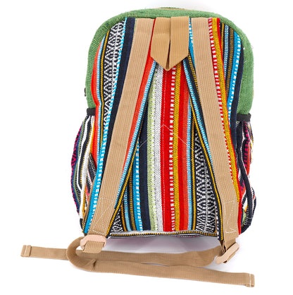 Mushroom Hemp Mini Backpack | Hand Embroidered Backpack