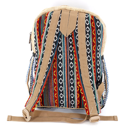 Mushroom Hemp Mini Backpack | Hand Embroidered Backpack