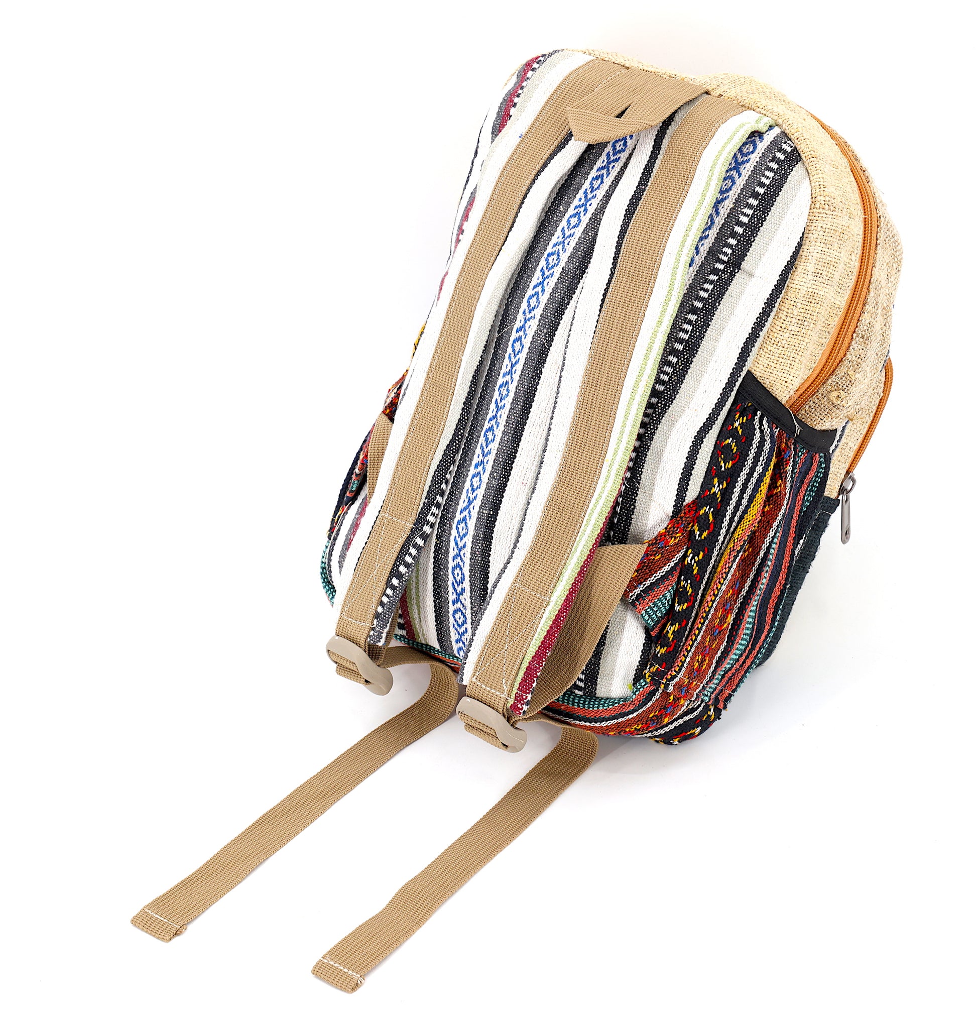bohemian mini backpack Mushroom Print Hemp Mini Backpack