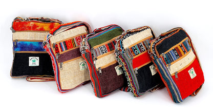 Hemp Gheri Messenger Bag | Small Handmade Crossbody Bag