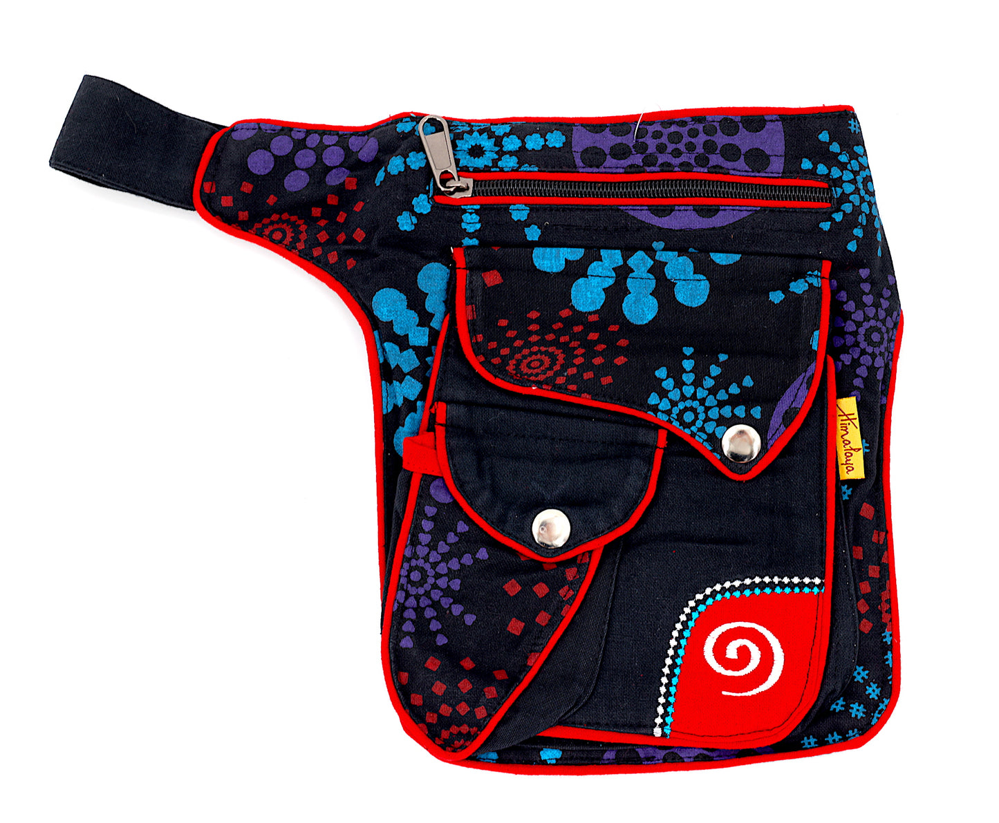 Cotton Colorful Swirl Hand Embroidered Fanny Pack