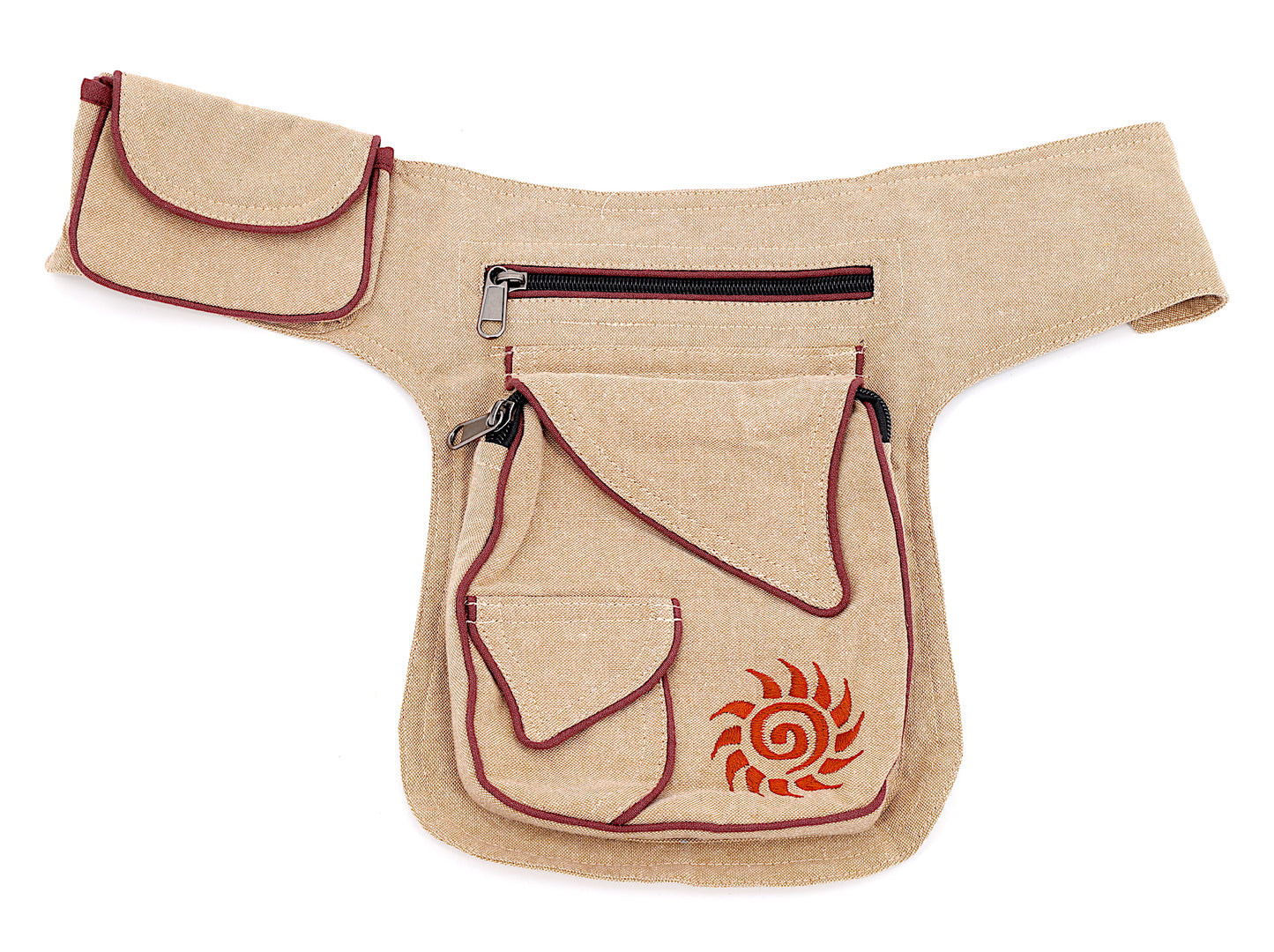 Cotton Sun Hand Embroidered Fanny Pack